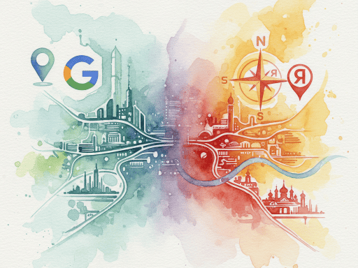 Сравнение интерфейсов Google Карт и Яндекс.Карт: наглядное отображение отличий в 2025 году