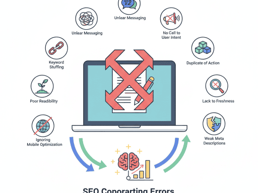 Инфографика: 10 распространенных ошибок в SEO-копирайтинге и способы их исправления