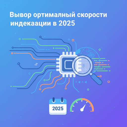 График, демонстрирующий оптимальную скорость индексации сайта в 2025 году, с учетом различных факторов, таких как тип контента и размер сайта.