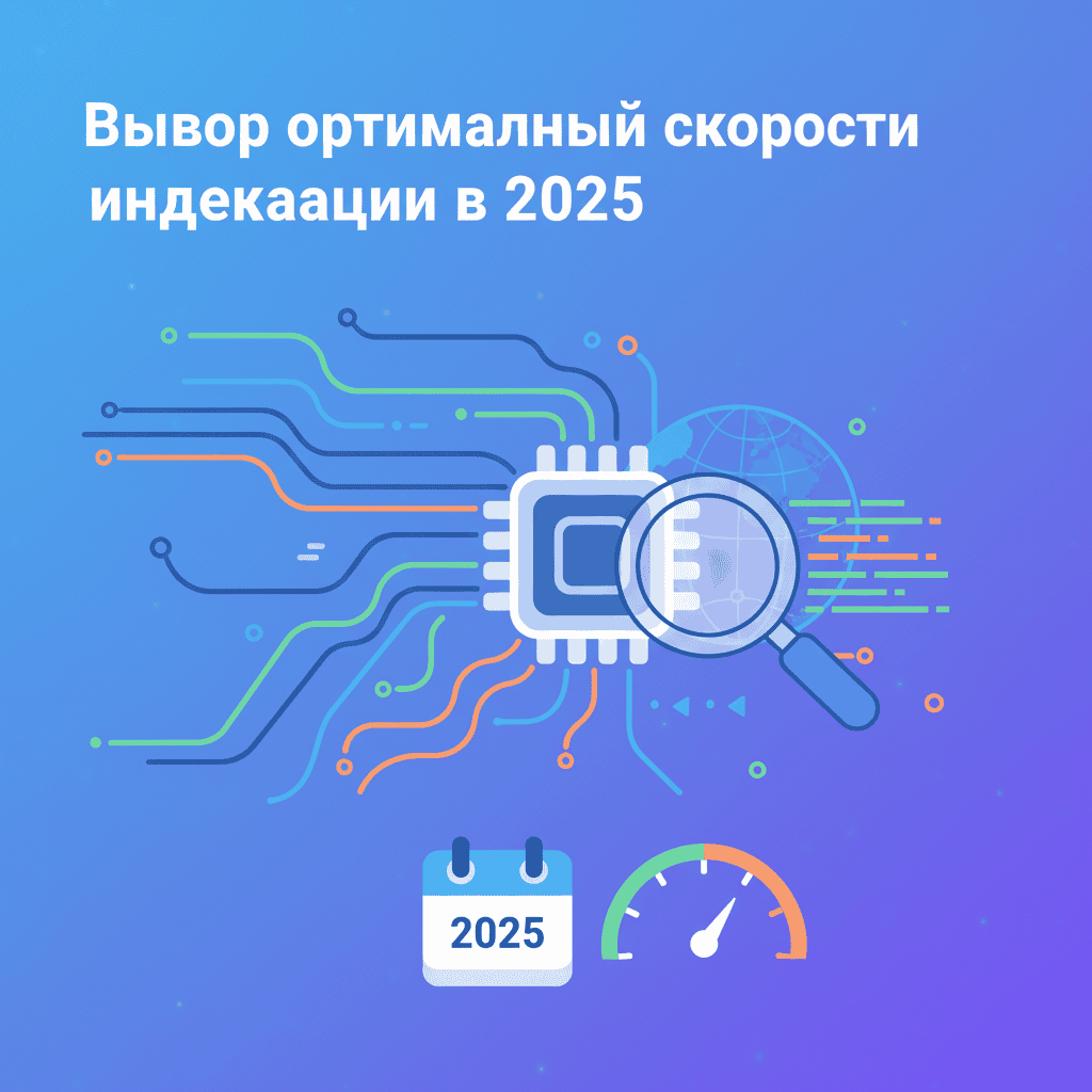 График, демонстрирующий оптимальную скорость индексации сайта в 2025 году, с учетом различных факторов, таких как тип контента и размер сайта.